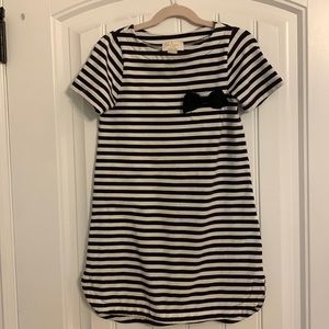 Like new, Kate Spade T-shirt dress. Black and white stripe, size 7.